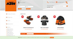 Desktop Screenshot of ktm-shop.cz